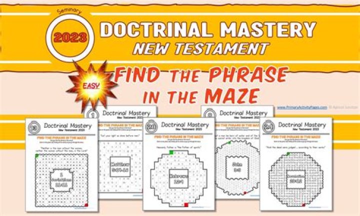 2023 New Testament Doctrinal Mastery 1st Half Quiz