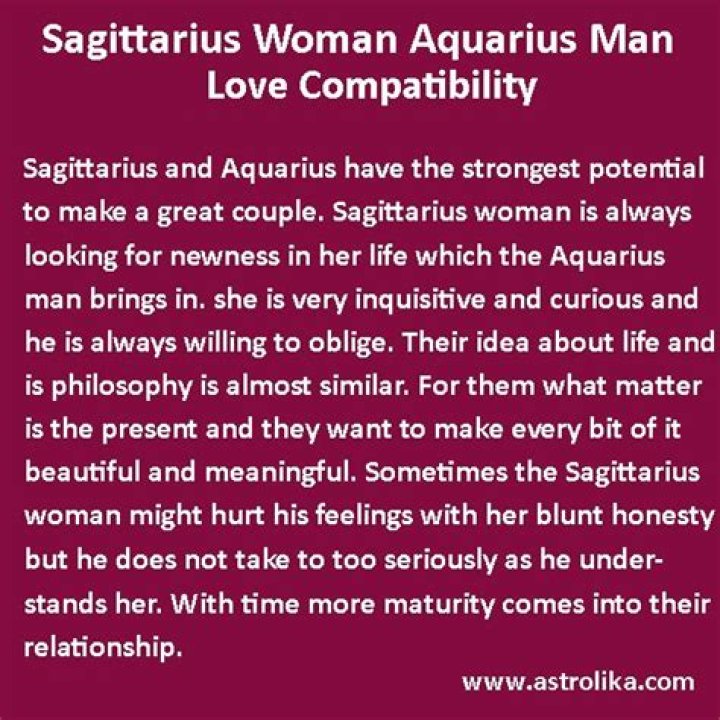 Aquarius Man Sagittarius Woman Compatibility