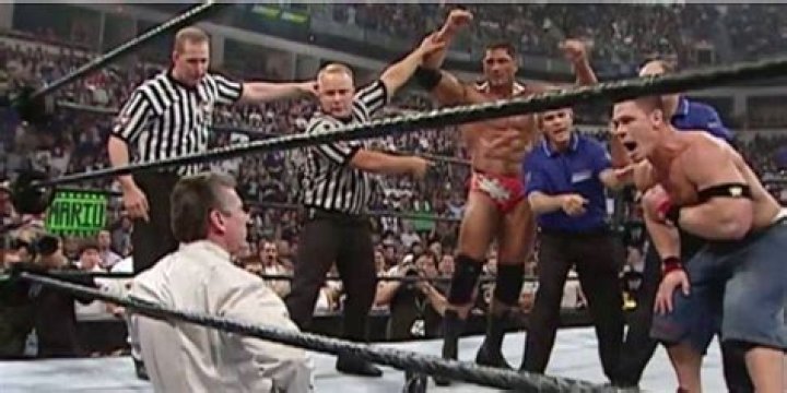 John Cena Explains What Happened After His Botched Elimination Spot With Batista from 2005 Royal Rum