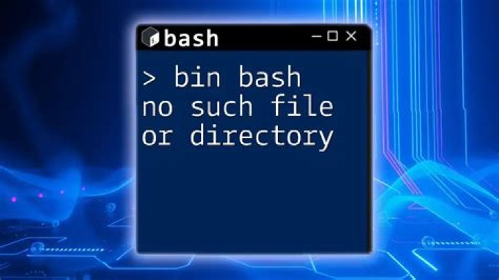 No such file or directory