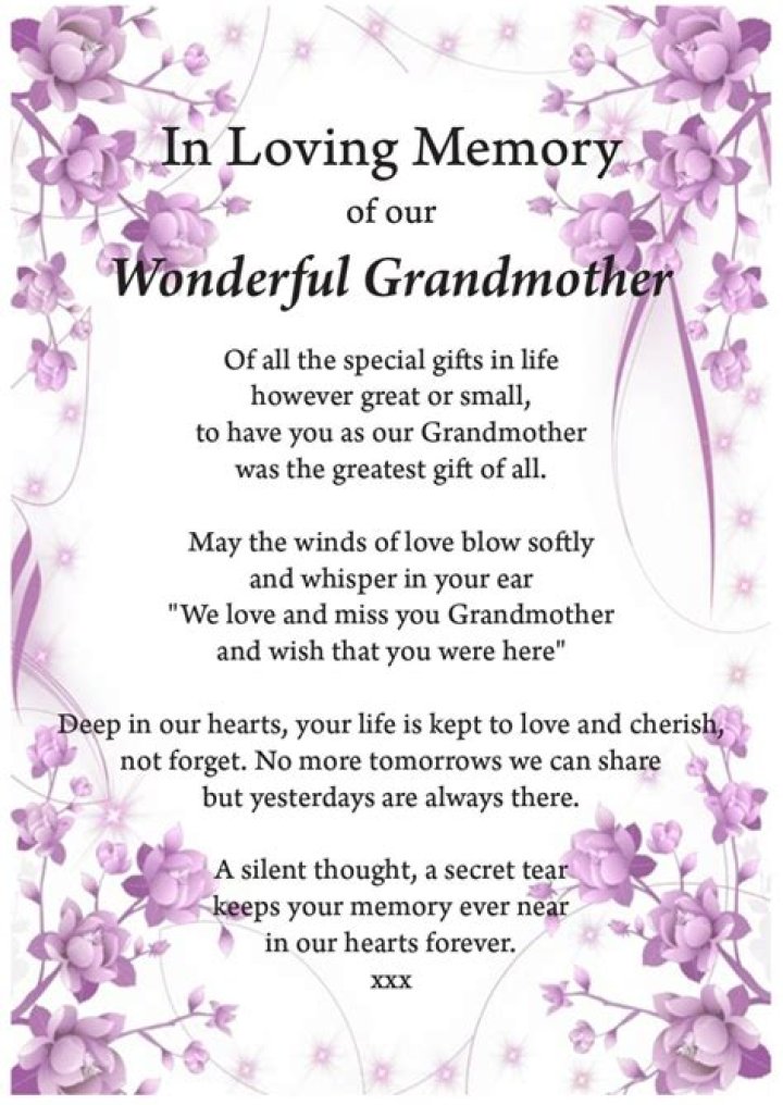 Remembrance And Comfort: Grandmother In Heaven Quotes