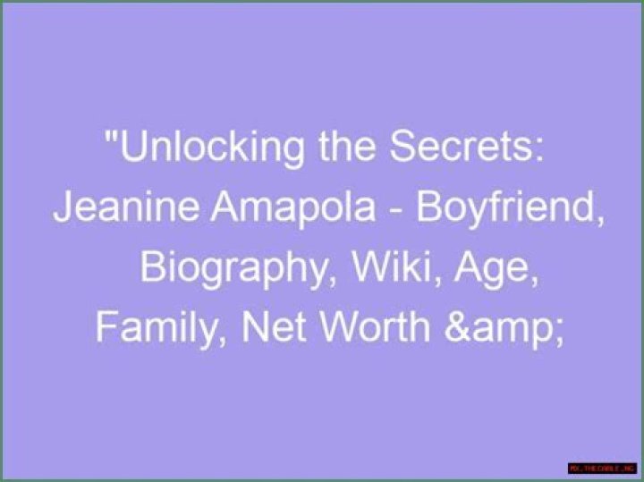 Unlocking Her Biography And Net Worth Secrets